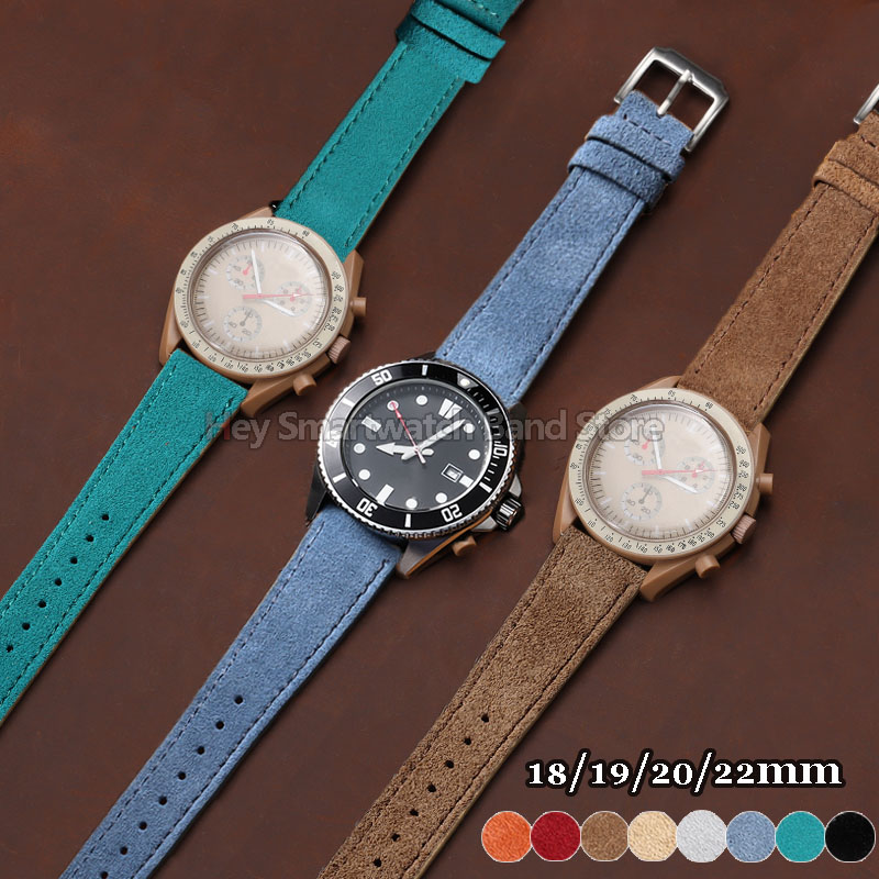 Suede Strap Watch - Cinturino in Pelle Scamosciata Vintage 18/19/20/22mm