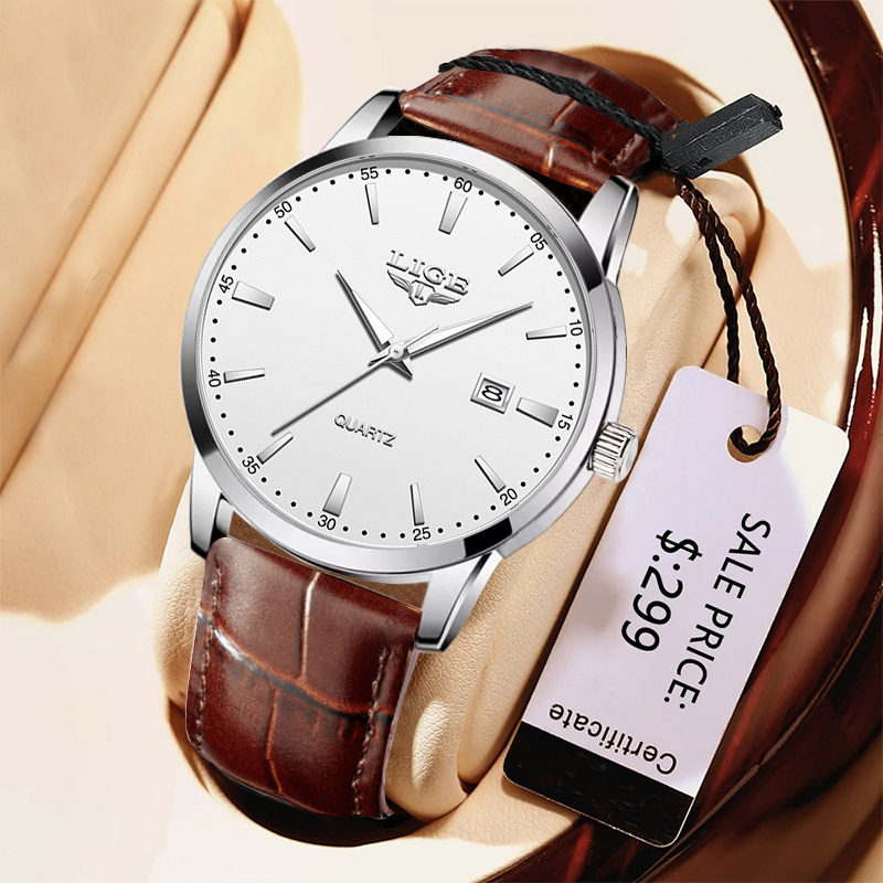 LIGE Orologio da uomo Cinturin - Leather Watch Band Men recensione e prezzo
