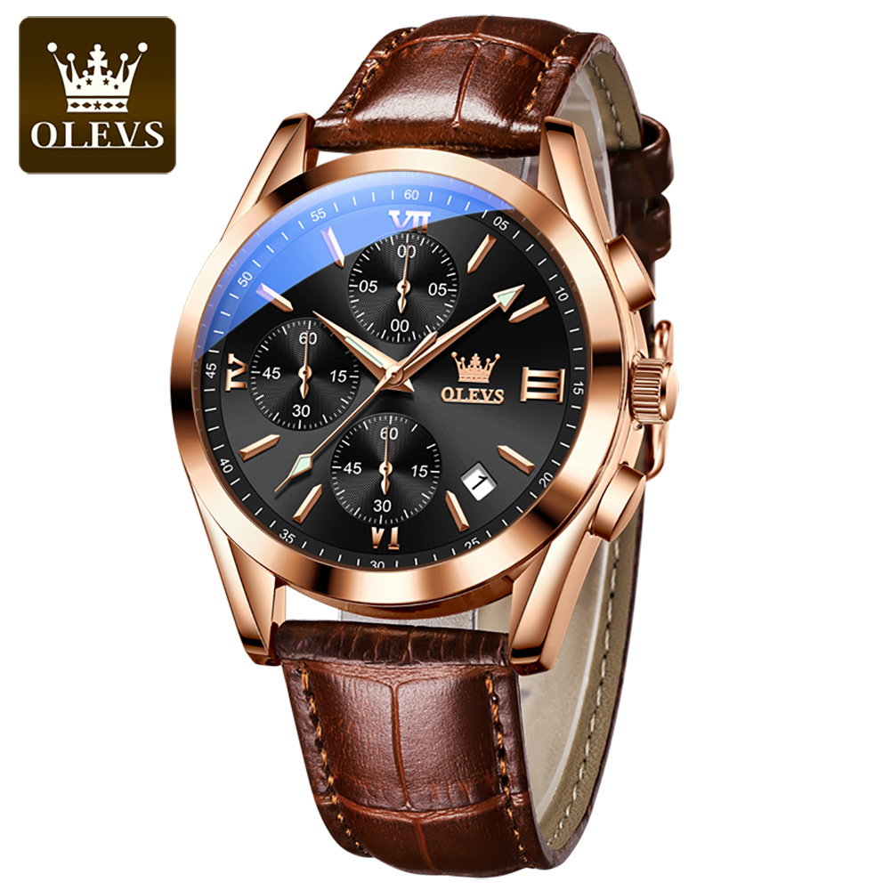OLEVS 2872 Orologio da Polso C - Leather Watch Band Men recensione e prezzo