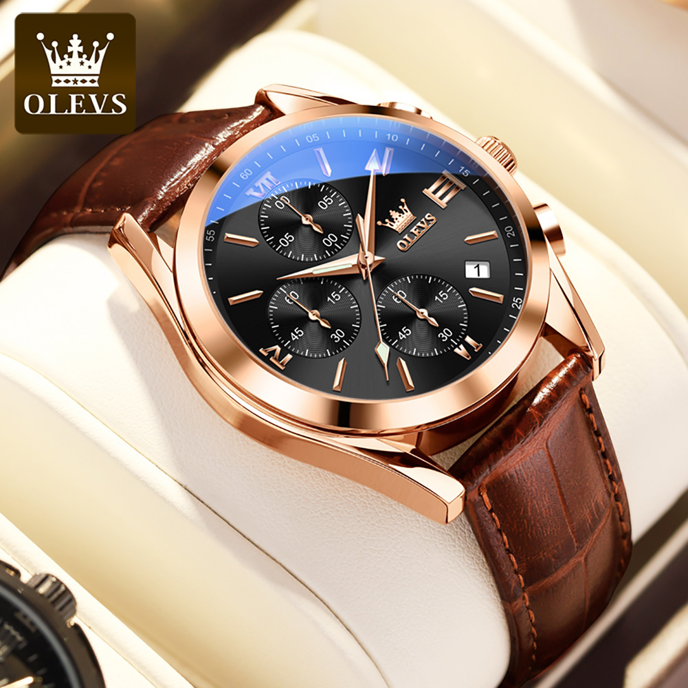OLEVS 2872 Orologio da Polso C - Leather Watch Band Men recensione e prezzo
